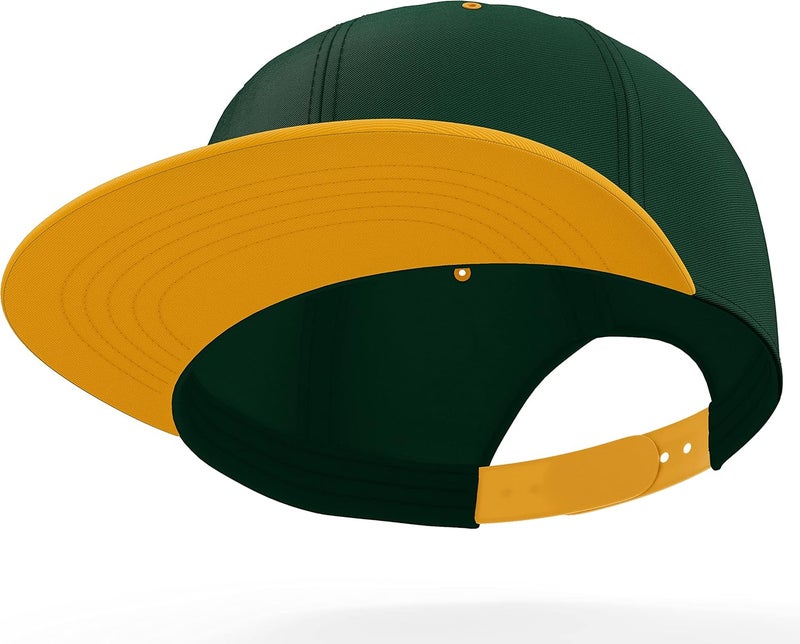 Daxton Store Classic Blank Snapback Flat Bill Visor Hat Cap One Size Adjustable Back - Image 2